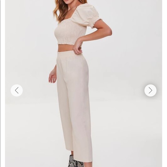 Forever21 Smocked Crop Top and Gaucho Pants Set-NWT! - Picture 2 of 5
